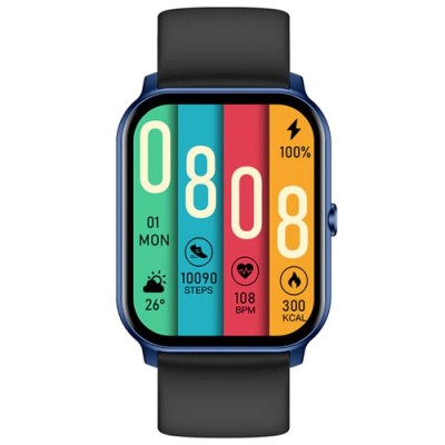 MONTRE CONNECTÉE KIESLECT CALLING WATCH KS MINI - NOIR&BLEU - Loffi...