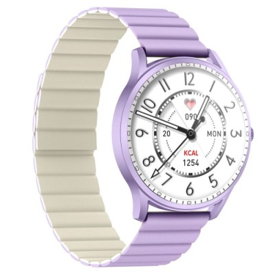 MONTRE CONNECTÉE KIESLECT LADY CALLING WATCH LORA - VIOLET - Loffic...