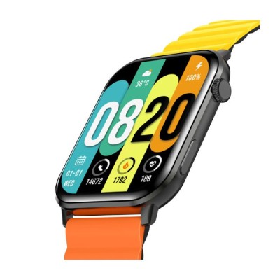 MONTRE CONNECTÉE KIESLECT CALLING WATCH KS - ORANGÉ & JAUNE - Loffi...