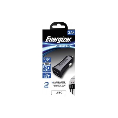 CHARGEUR DE VOITURE ENERGIZER 17W 2USB +USB-C2.0 CBL - Lofficielsho...