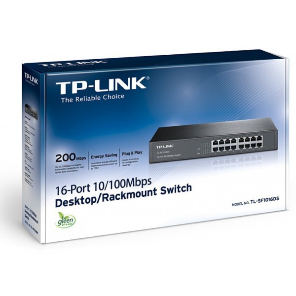 Switch Rackable TP-Link 16 Ports 10/100 Mbps