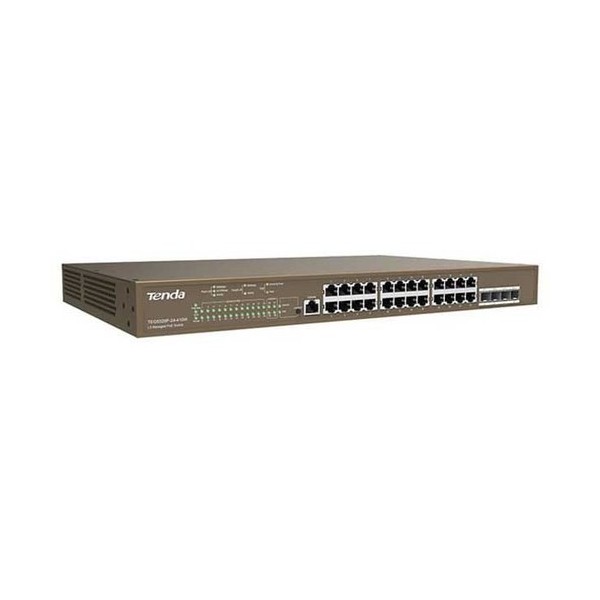 SWITCH DE BUREAU TENDA TEG5328P-24-410W À 24 PORTS AVEC 4 EMPLACEMENTS SFP