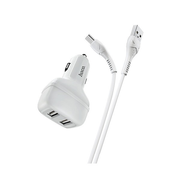 CHARGEUR VOITURE HOCO Z36 DOUBLE USB 2.4A TYPE-C