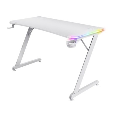 Bureau de Gaming TRUST GXT 709 Luminus RGB - Blanc - CHEZ L'OFFICIEL SHOP