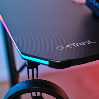 Bureau de Gaming TRUST GXT 709 Luminus RGB - Noir - CHEZ L'OFFICIEL SHOP