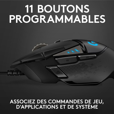 Souris filaire Gaming Logitech G502 Hero -CHEZ L'OFFICIEL SHOP