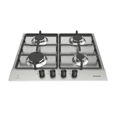 PLAQUE DE CUISSON ENCASTRABLE BRANDT BPE6341XA / 4 FEUX / 60 CM / INOX - CHEZ L'OFFICIEL SHOP