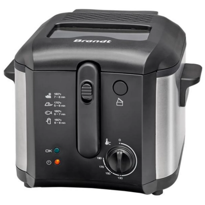 Friteuse Brandt FRI30X / 2.5 L / 1600 W / Noir et Inox - CHEZ L'OFFICIEL SHOP