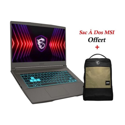 PC Portable Gamer MSI Thin 15 B13UCX i7 13è Gén 8Go RTX 2050 - CHEZ L'OFFICIEL SHOP
