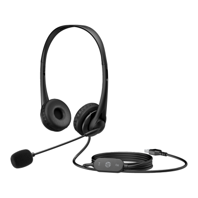Casque stéréo USB HP G2 / Noir - CHEZ L'OFFICIEL SHOP