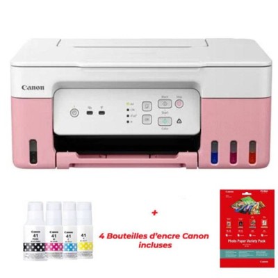 Imprimante À Réservoir Intégré Multifonction Canon PIXMA G3430 A4 / Couleur / WiFi / Pink- CHEZ L'OFFICIEL SHOP