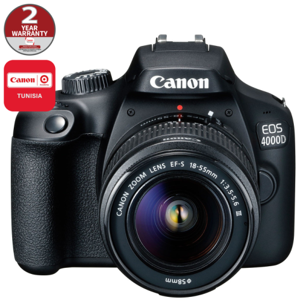 Appareil photo Reflex Canon EOS 4000D + Objectif 18-55mm DC