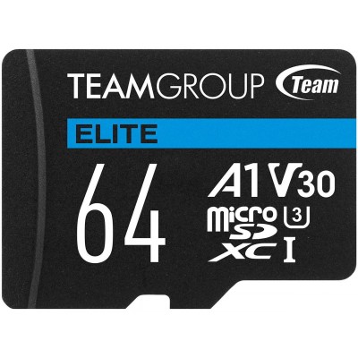 Carte mémoire TeamGroup Elite Micro SDXC UHS-I A1 V30 / 64 Go - CHEZ L'OFFICIEL SHOP