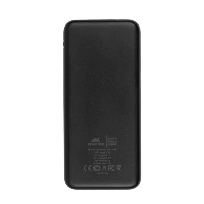 Power Bank RIVACASE 10000 mAh- Noir - CHEZ L'OFFICIEL SHOP
