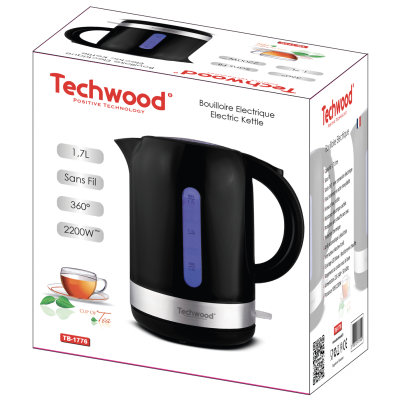 Bouilloire électrique sans fil Techwood TB-1776- CHEZ L OFFICIEL SHOP