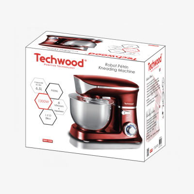 Robot pétrin grenat bol inox-TCDR-135-CHEZ L OFFICIEL SHOP