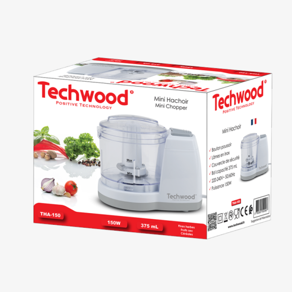 Mini Hachoir Techwood THA-150 / Blanc