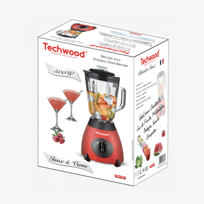 Blender Inox TECHWOOD - 500 Watts-CHEZ L OFFICIEL SHOP