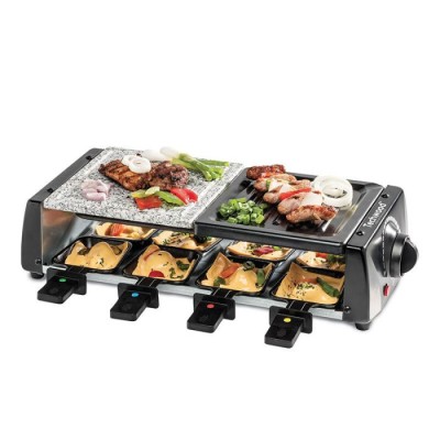 Grill à 8 Raclettes et Pierre TECHWOOD / 1200W-CHEZ L OFFICIEL SHOP