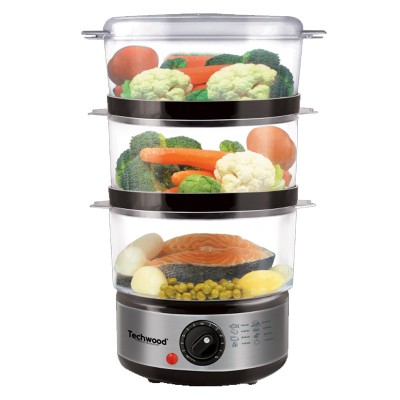 Cuiseur à Vapeur Techwood TCV-750 500W Inox-CHEZ L OFFICIEL SHOP