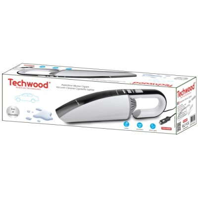 Aspirateur à Main TECHWOOD Allume Cigare - Blanc&Noir-CHEZ L OFFICIEL SHOP
