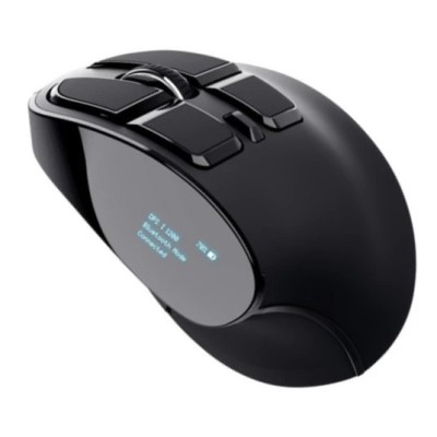 SOURIS SANS FIL TRUST VOXX RECHARGEABLE AVEC AFFICHAGE - NOIR - CHEZ L'OFFICIEL SHOP