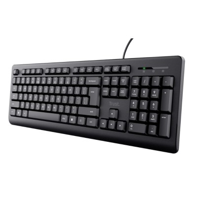 Clavier Filaire TRUST PRIMO AZERTY Français - Noir - CHEZ L'OFFICIEL SHOP