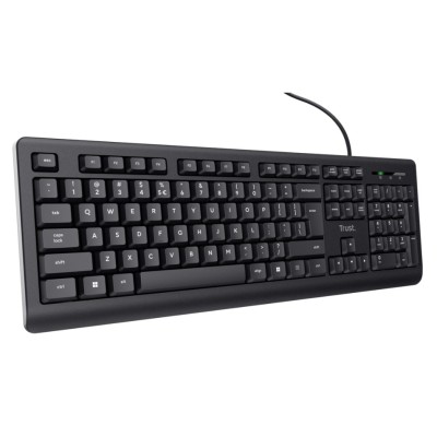 Clavier Filaire TRUST PRIMO AZERTY Français - Noir - CHEZ L'OFFICIEL SHOP