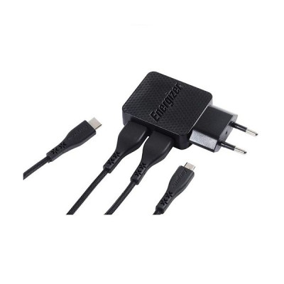 CHARGEUR ENERGIZER WC 12W / 2USB + USB-C2 / MICRO USB CBL - Loffici...