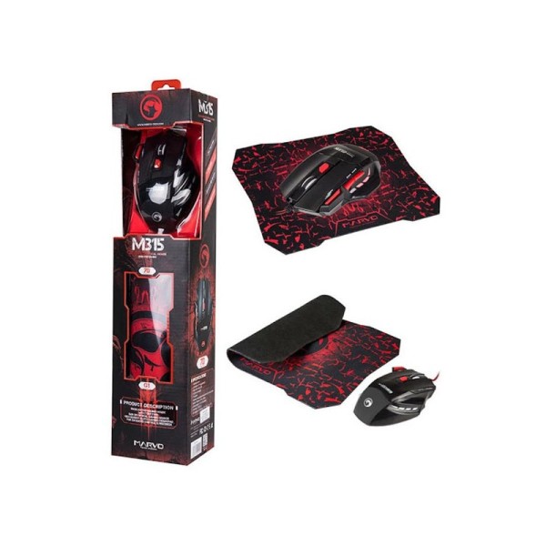 SOURIS GAMING + TAPIS MARVO M315