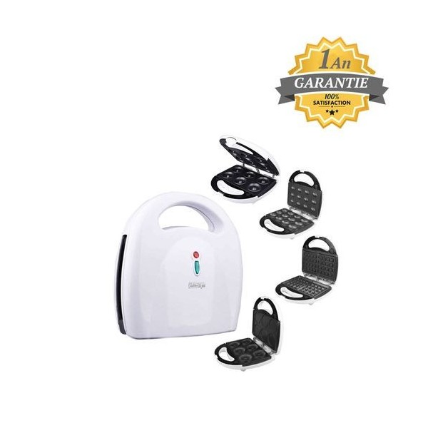 APPAREIL 4EN1 ZOUZA GAUFRE MAAMOUL DONUT 750W BLANC DSP