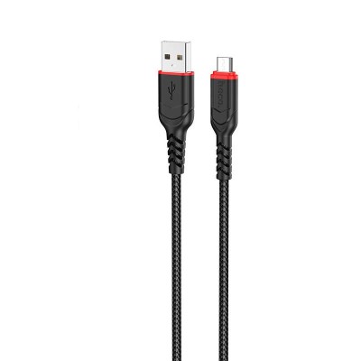 CABLE CHARGEUR HOCO X59 USB VERS MICRO USB INCASSABLE NOIR - Loffic...