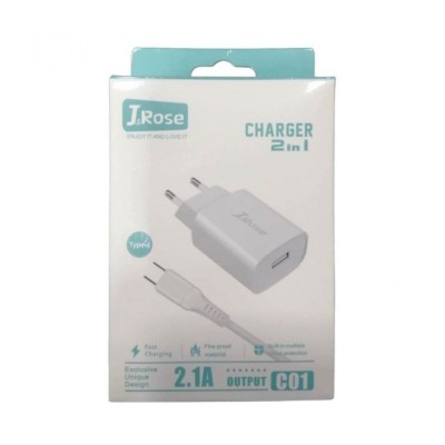 Chargeur J-Rose C02 2,1A pour Type-C 2 USB - Lofficielshop : Vente ...