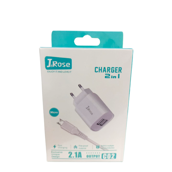 Chargeur J-Rose C02 2,1A pour Micro 2 USB