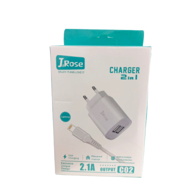 Chargeur J-Rose C02 2,1A pour Iphone 2 USB - Lofficielshop : Vente ...