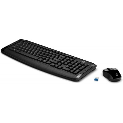 ENSEMBLE CLAVIER AZERTY ET SOURIS SANS FIL HP 300 - Lofficielshop :...