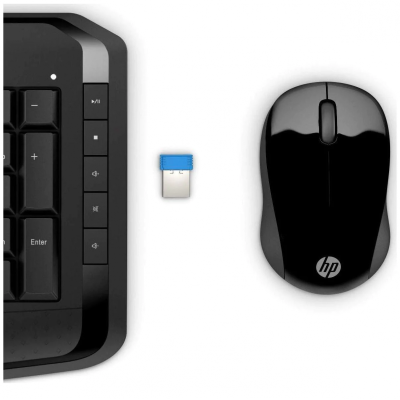 ENSEMBLE CLAVIER AZERTY ET SOURIS SANS FIL HP 300 - Lofficielshop :...