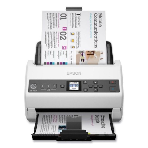 SCANNER EPSON WORKFORCE DS-730N A4 RECTO-VERSO RÉSEAU